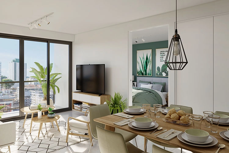 Apartamento modelo de Armonía con vista a la ciudad