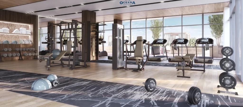 Equipped gym at Oceana Residences